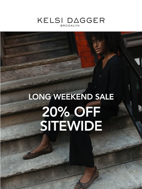 20% off sitewide starts now