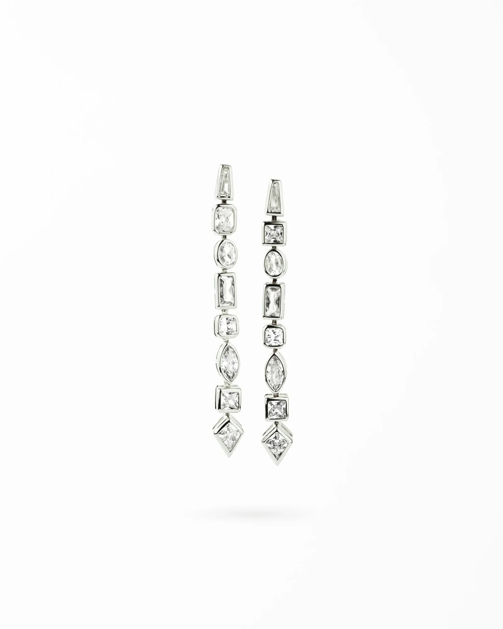Image of Facet Earrings Silver