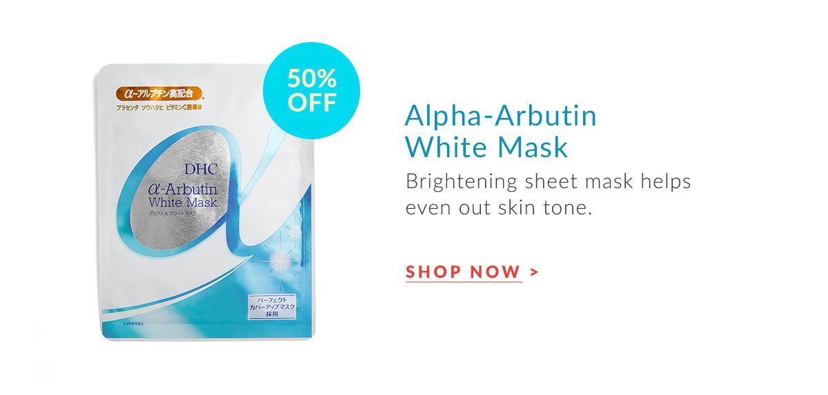 Alpha-Arbutin White Mask brightens and evens out skin tone