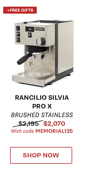 Rancilio Silvia Pro X in Brushed Stainless