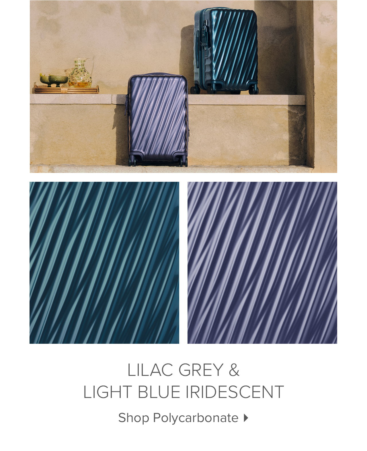 LILAC GREY & LIGHTBLUE IRIDESCENT - Shop Polycarbonate Luggage