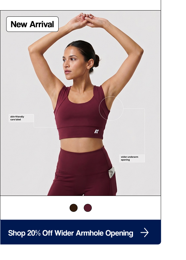 Shop 20% Off Wider Armhole Opening