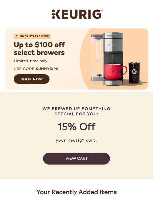 15% off a cart full of quality!