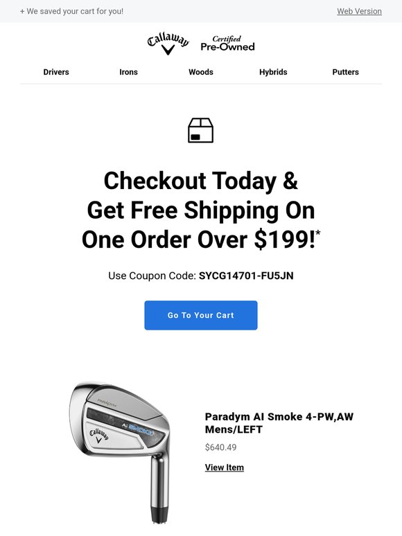 Free Ground Shipping On Your Next Order