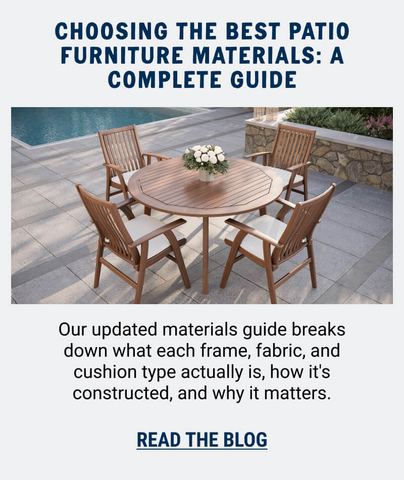 Choosing the Best Patio Furniture Materials: A Complete Guide