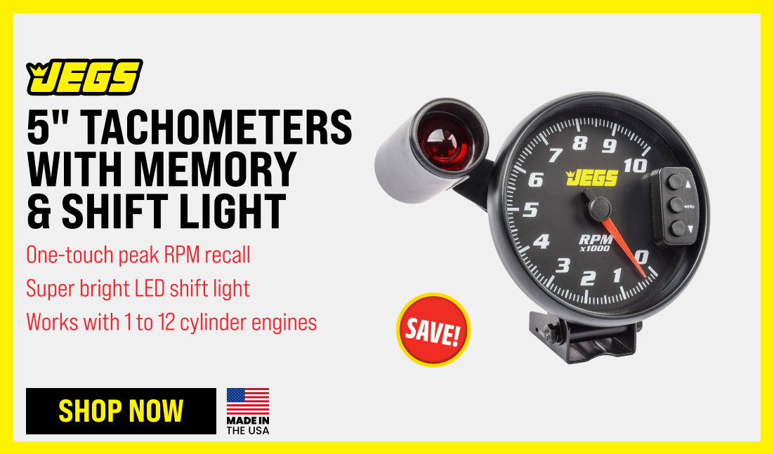 5" Tachometers with Memory & Shift Light