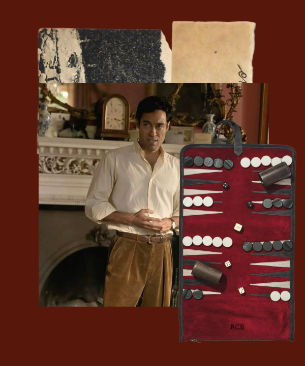 Personalised Suede Backgammon Roll