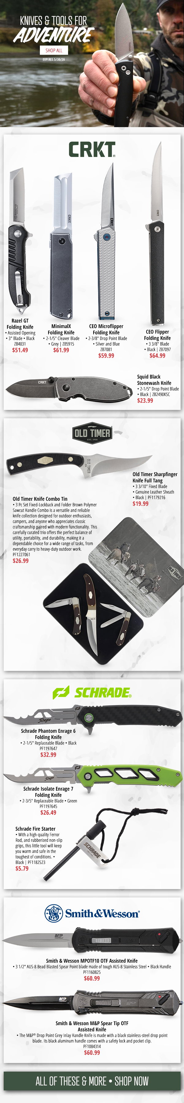 Knives and Tools for Adventure!