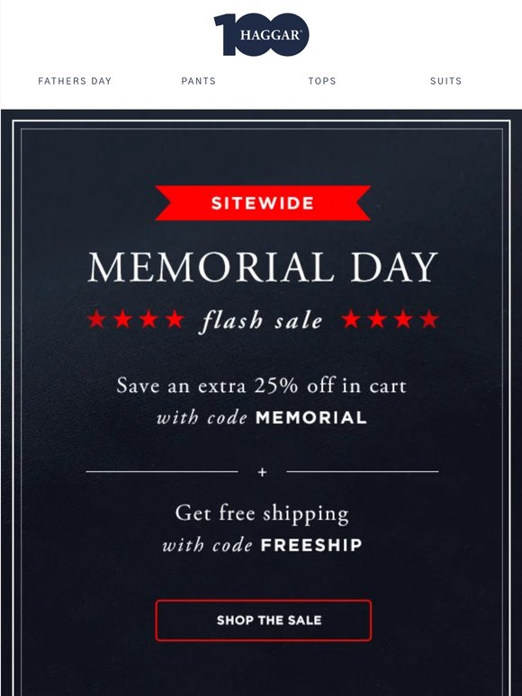 Memorial Day Savings Start Now