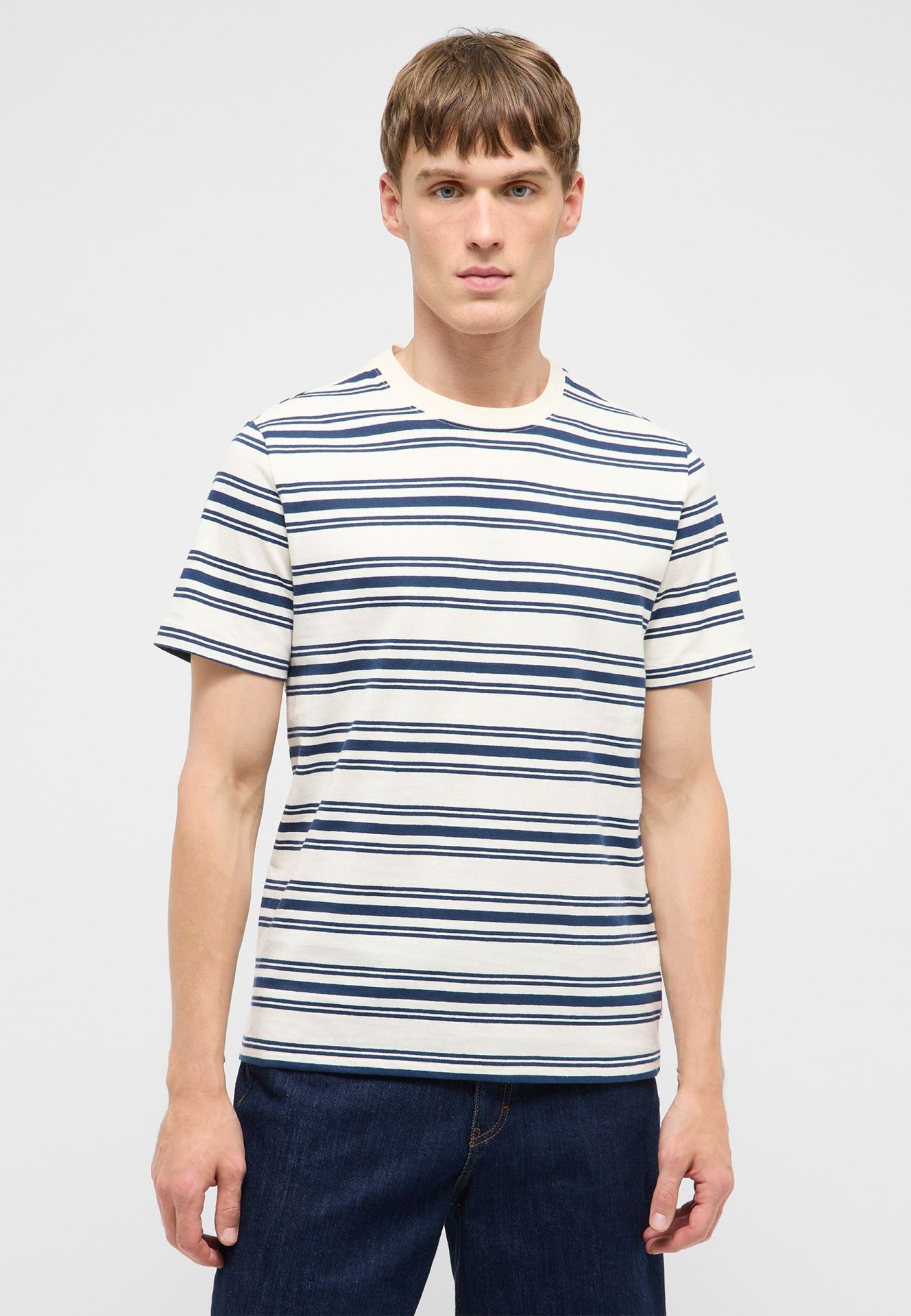 Regular Fit T-Shirt Style Austin mit Querstreifen