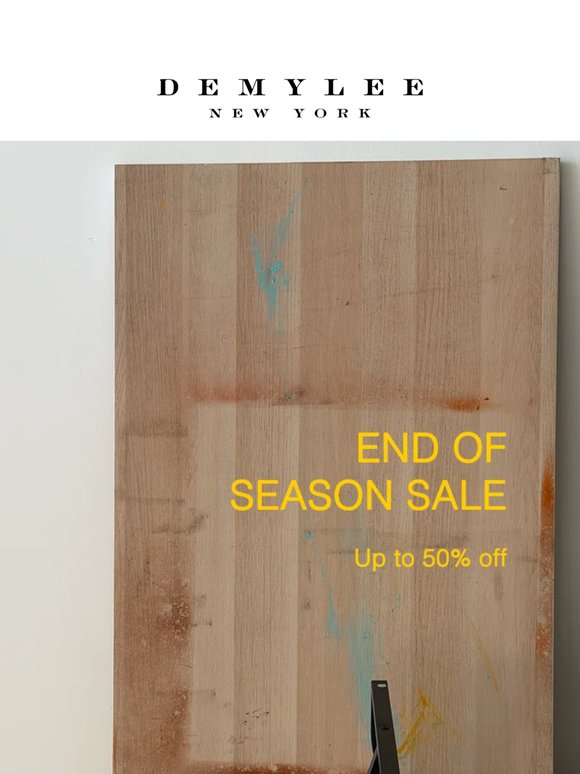 A Reminder: End of Season Sale