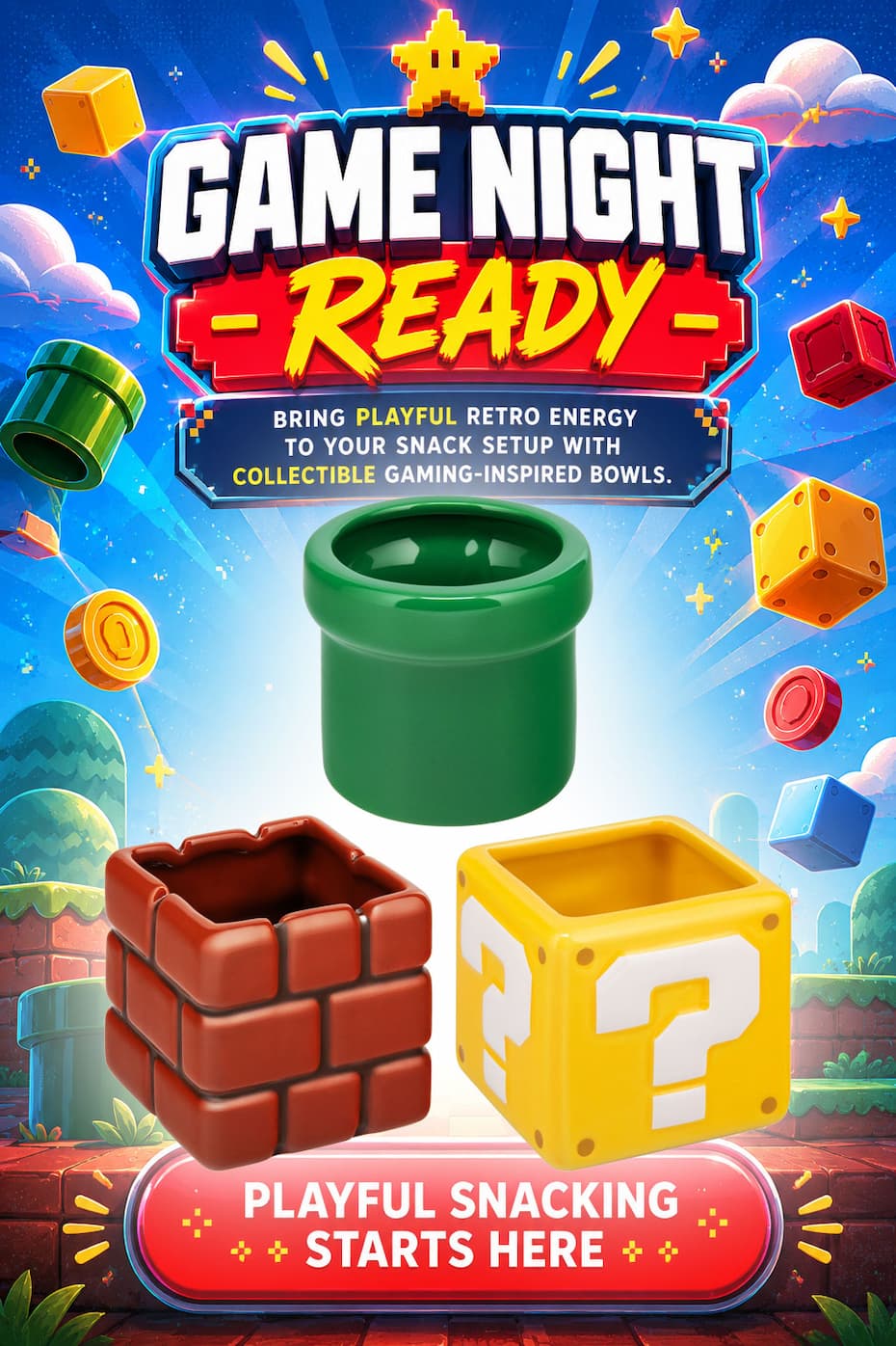 Mario Snack Bowls