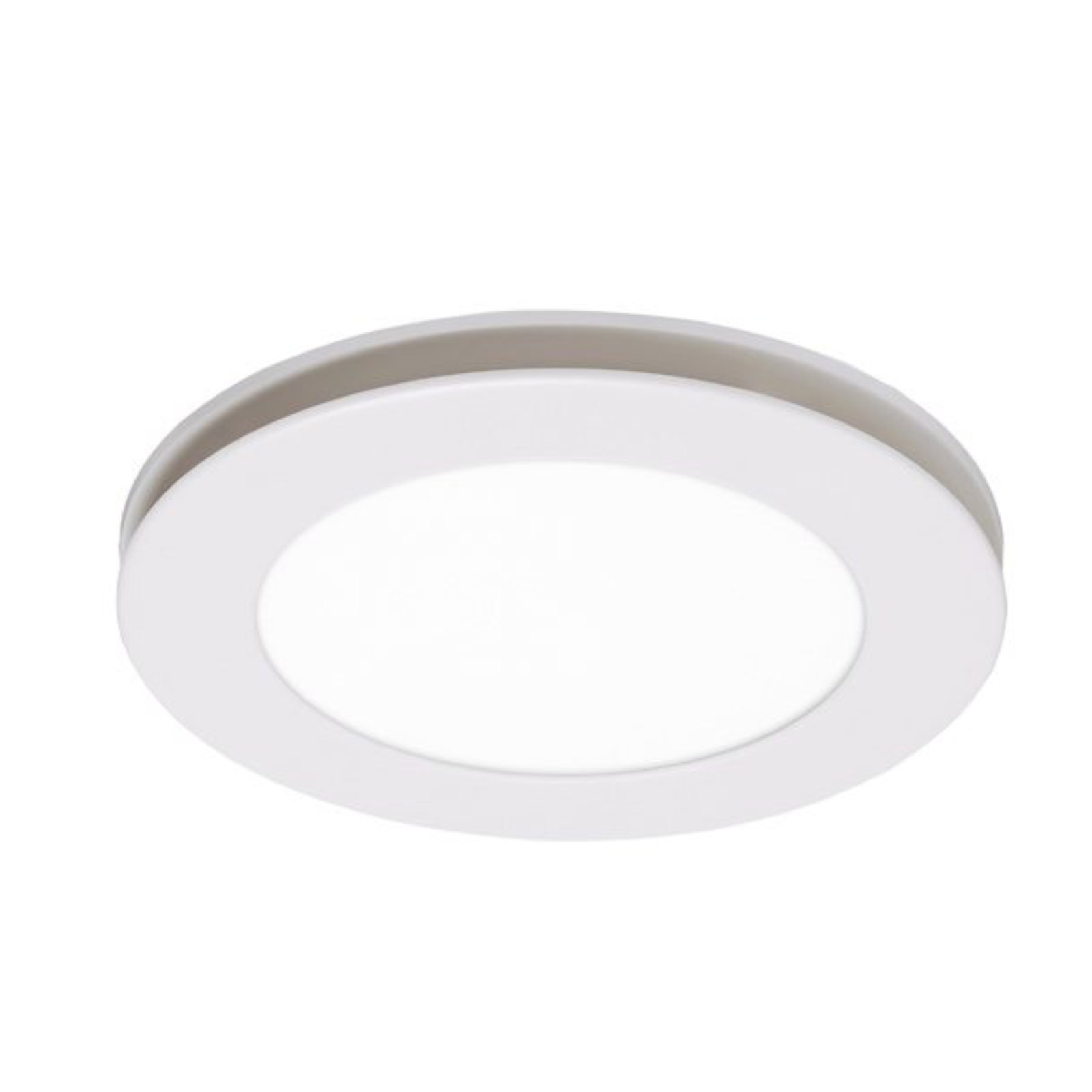 Martec White Flow Round Exhaust Fan With 12W Tri-Colour LED Light - Large