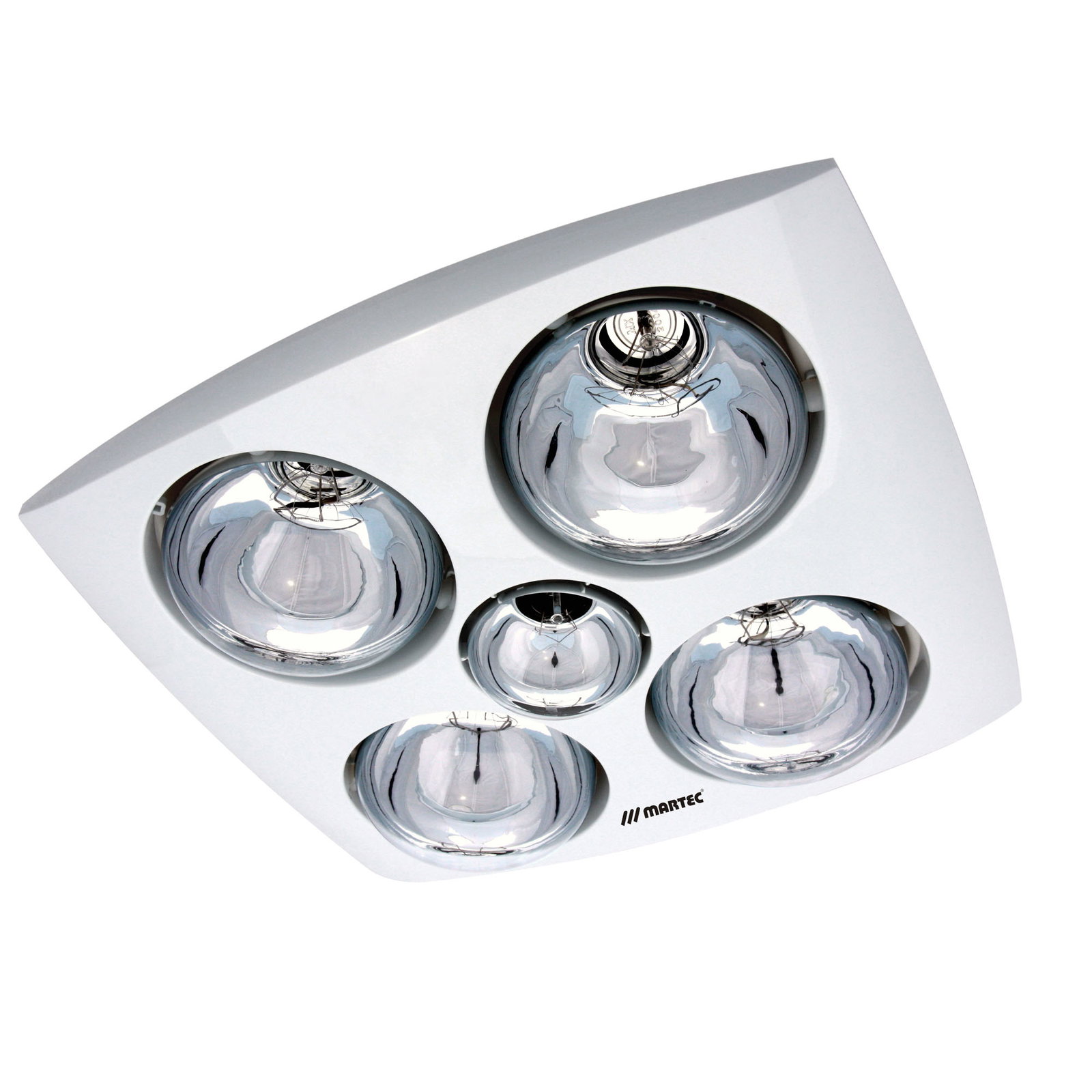 Martec Contour 4 Bathroom 3 In 1 Exhaust Fan With Light - White