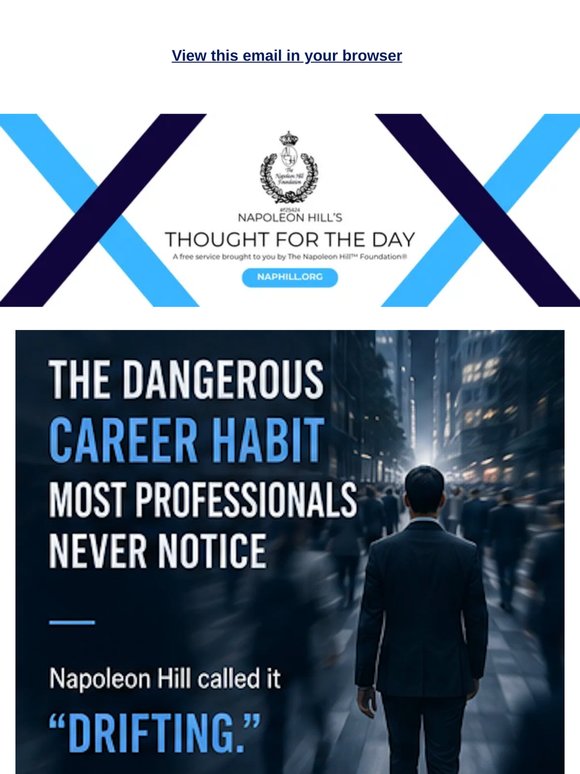 Napoleon Hill's Thought for the Day