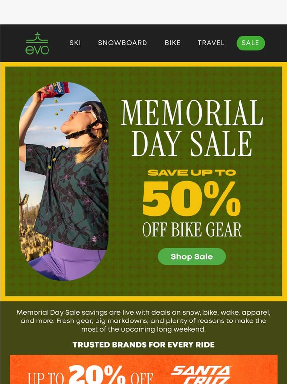 Up to 50% Off Top Bike Brands