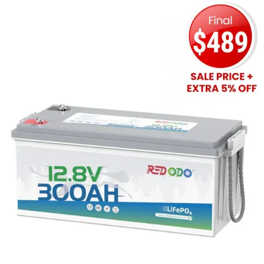 Redodo 12V 300Ah Lithium LiFePO4 Battery | Replaces 6*12V 100Ah AGM Batteries | For RV, Marine, Home battery backup