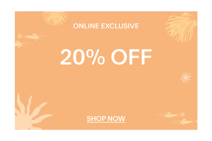 20% OFF EVERYTHING ONLINE EXCLUSIVE 