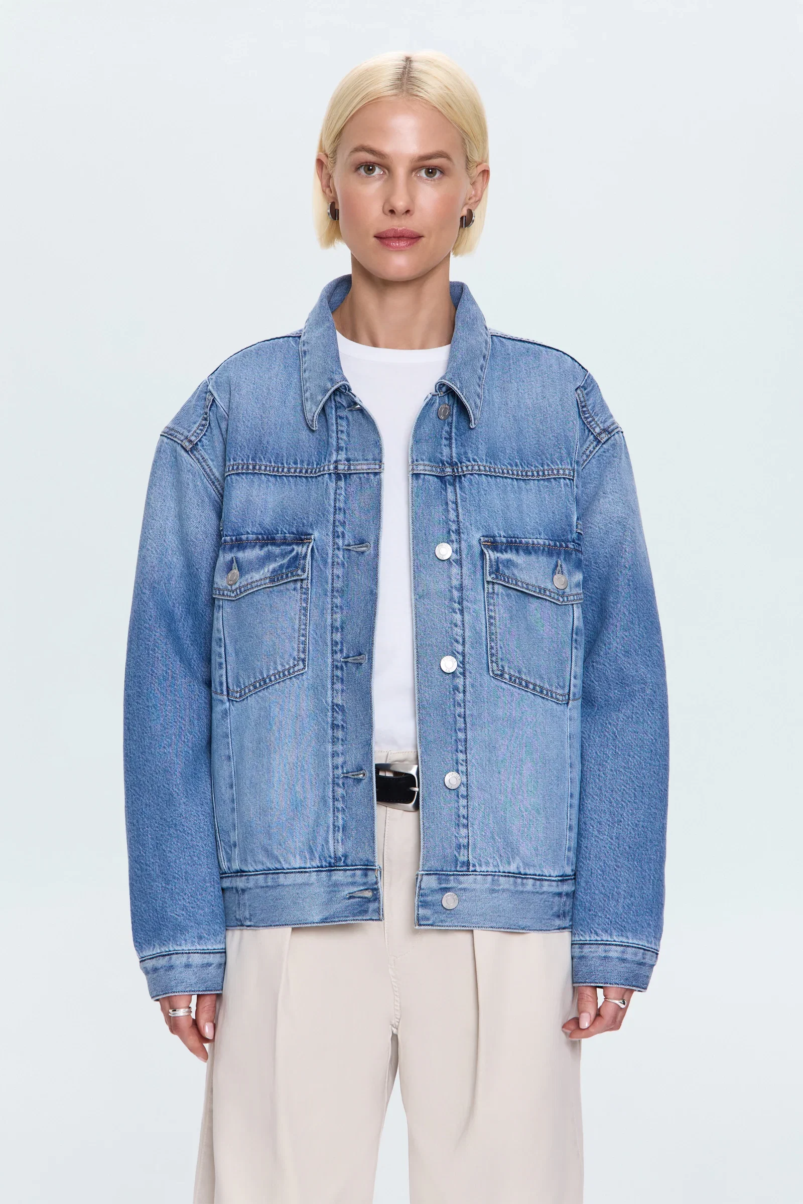 Image of Landon Seamed Padded Trucker Jacket - Prestige