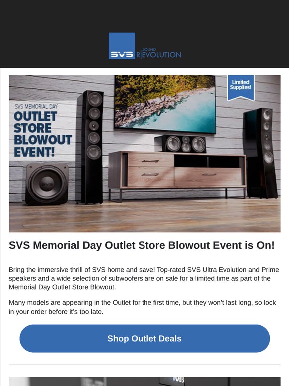 SVS Outlet Store Speaker and Subwoofer Price Drops!