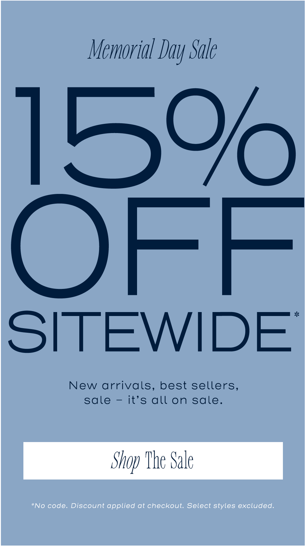 15% Off Sitewide