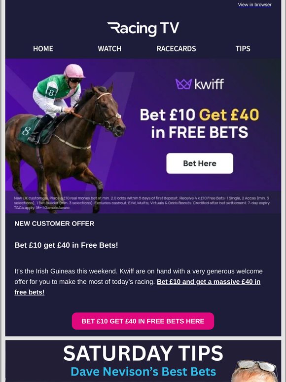—, get £40 in free bets with Kwiff today