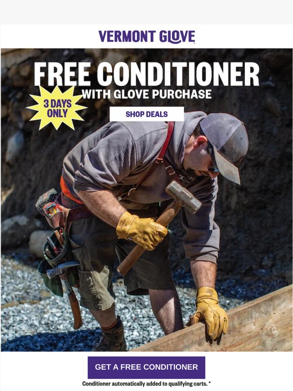 Get Free Conditioner with Glove Purchase