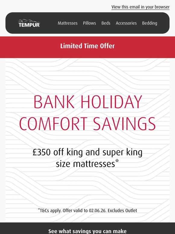 Reminder for our Bank Holiday Comfort Savings