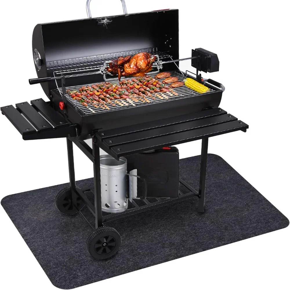 30x48 Grill Mat – Reusable BBQ Floor Protector for Deck Patio Oil Absorbent Mat
