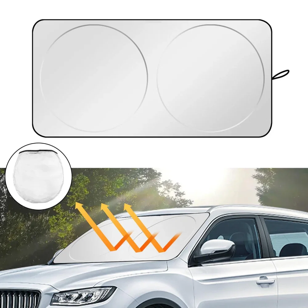 Large Foldable Car Windshield Sunshade - UV Protection Sun Visor for Cars and SUVs