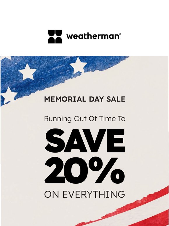 Running Out Of Time To Save 20%