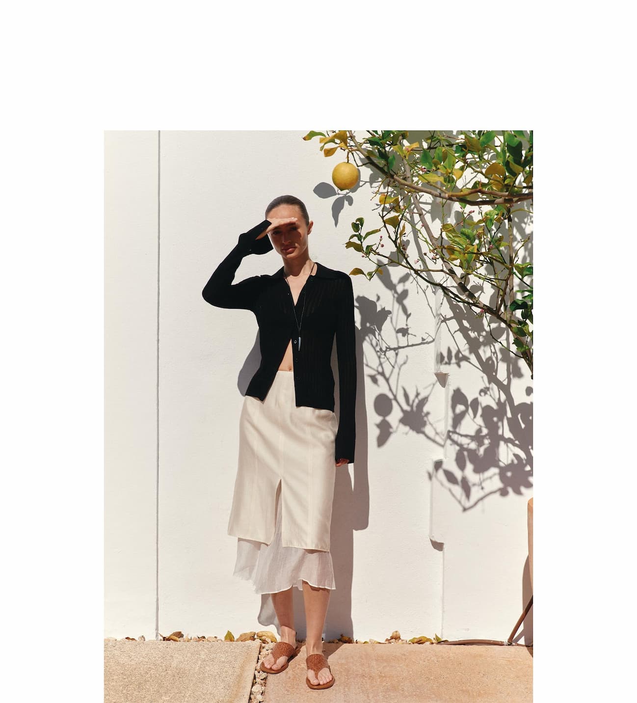 The Deia Sandal in Saddle Woven Leather