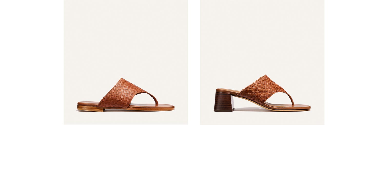 The Deia Sandal and Deia 50 in Saddle Woven Leather