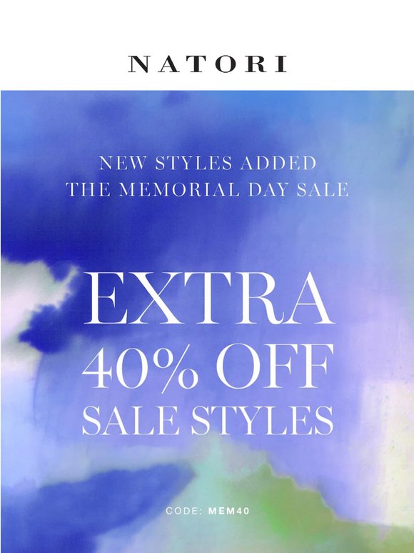 New Styles Added: Extra 40% Off Sale