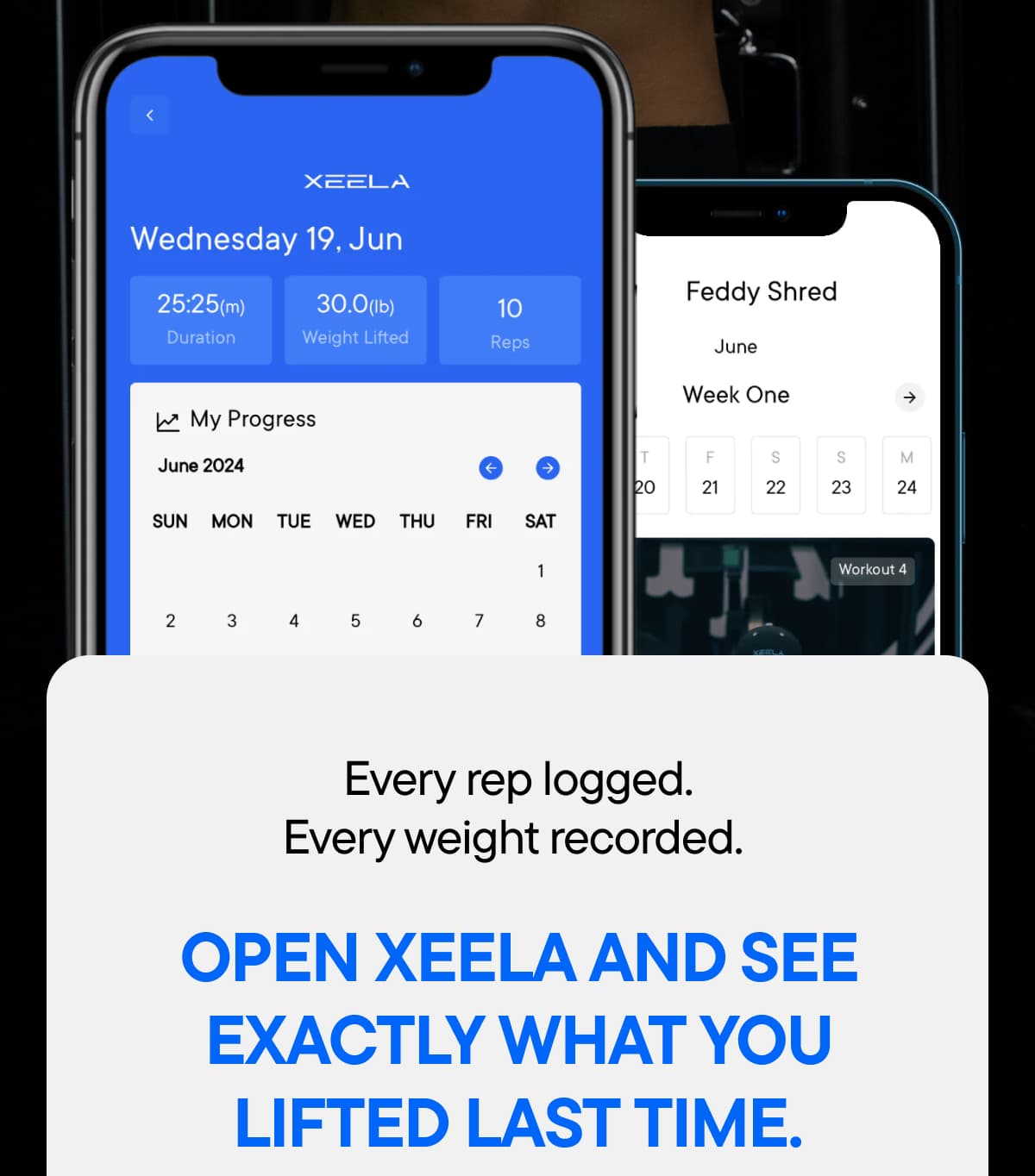 Every rep logged. Every weight recorded.