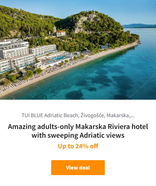 Amazing adults-only Makarska Riviera hotel with sweeping Adriatic views