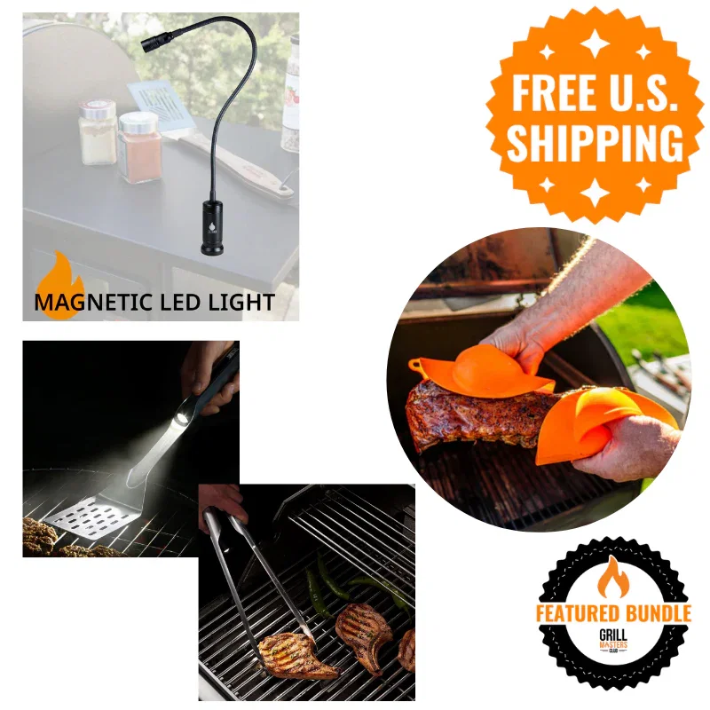 Image of Midnight Smoker Bundle: LED Tongs & Spatula + Grill Light + Grill Mitts