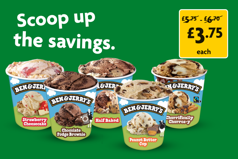 Ben & Jerry's selection