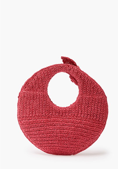 Round Bow-Knot Red Shoulder Bag
