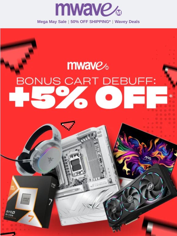 BONUS CART DEBUFF: +5% OFF