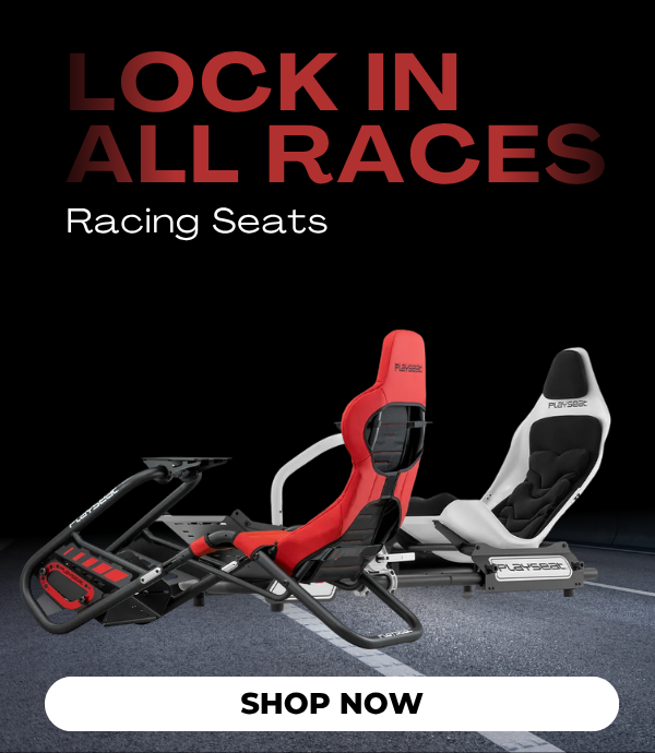 LOCK IN  ALL RACES. Racing Seats  