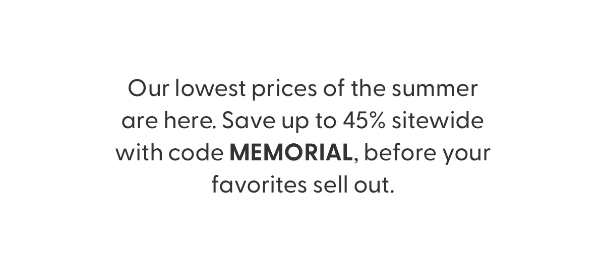 Shop the Memorial Day Sale