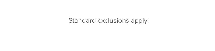 Standard exclusions apply