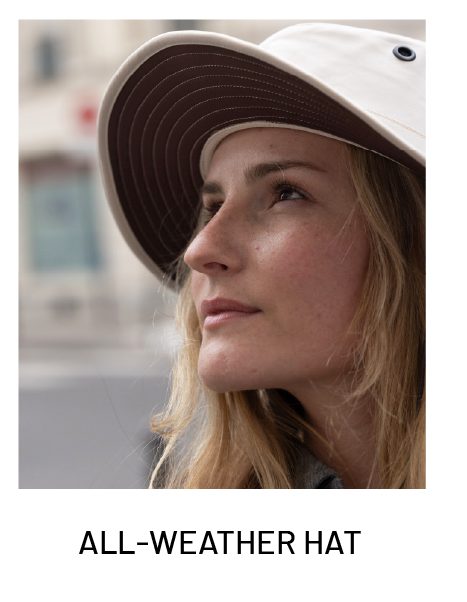 All-Weather Hat in Bone/Chocolate