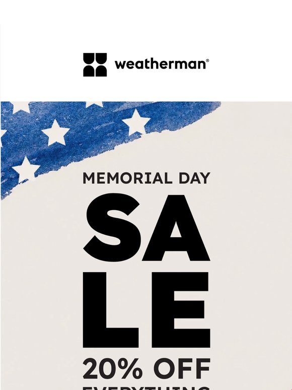 20% OFF Everything Ends Tomorrow