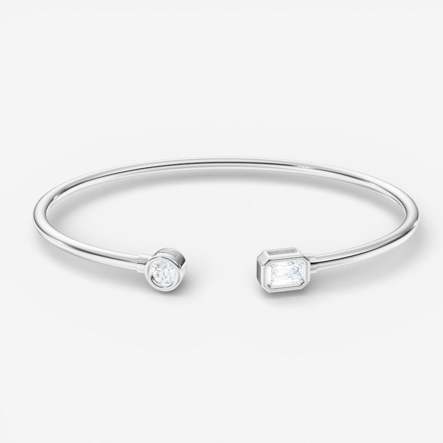 toi et moi diamond bangle
