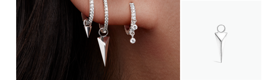 Faceted Long Spike Charm