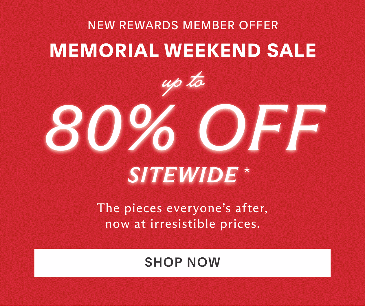Memorial Weekend Sale