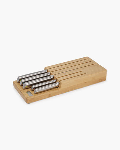 Elevate™ Steel Knife Set with In-drawer Bamboo Storage Tray
