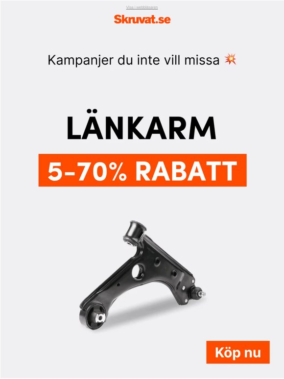 Upp till 70% på länkarm!